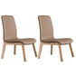 Scandinavian Style Ash Wood Dining Side Chair Solid Back Armless Chair for Home Use Brown 2 Piece Set Natural Wood Clearhalo ' kitchen&dining_furn' 'Dining Chairs' 'Dining Tables & Seating' 'dining_chair' 'furn' 'furn_dining_chair' 'Furniture' 'furniture_dining_chair' 'Kitchen & Dining Furniture' 'kitchen' 3740319