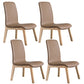 Scandinavian Style Ash Wood Dining Side Chair Solid Back Armless Chair for Home Use Brown 4 Piece Set Natural Wood Clearhalo ' kitchen&dining_furn' 'Dining Chairs' 'Dining Tables & Seating' 'dining_chair' 'furn' 'furn_dining_chair' 'Furniture' 'furniture_dining_chair' 'Kitchen & Dining Furniture' 'kitchen' 3740320