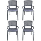 Contemporary Home Arm Chair Stackable Open Back Plastic Dining Room Chair Grey 4 Piece Set Clearhalo ' kitchen&dining_furn' 'Dining Chairs' 'Dining Tables & Seating' 'dining_chair' 'furn' 'furn_dining_chair' 'Furniture' 'furniture_dining_chair' 'Kitchen & Dining Furniture' 'kitchen' 3740330