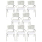 Contemporary Home Arm Chair Stackable Open Back Plastic Dining Room Chair White 8 Piece Set Clearhalo ' kitchen&dining_furn' 'Dining Chairs' 'Dining Tables & Seating' 'dining_chair' 'furn' 'furn_dining_chair' 'Furniture' 'furniture_dining_chair' 'Kitchen & Dining Furniture' 'kitchen' 3740336