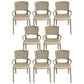 Contemporary Home Arm Chair Stackable Open Back Plastic Dining Room Chair Khaki 8 Piece Set Clearhalo ' kitchen&dining_furn' 'Dining Chairs' 'Dining Tables & Seating' 'dining_chair' 'furn' 'furn_dining_chair' 'Furniture' 'furniture_dining_chair' 'Kitchen & Dining Furniture' 'kitchen' 3740340