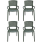 Contemporary Home Arm Chair Stackable Open Back Plastic Dining Room Chair Green 4 Piece Set Clearhalo ' kitchen&dining_furn' 'Dining Chairs' 'Dining Tables & Seating' 'dining_chair' 'furn' 'furn_dining_chair' 'Furniture' 'furniture_dining_chair' 'Kitchen & Dining Furniture' 'kitchen' 3740344