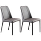 Contemporary Metal Dining Room Chairs Armless Parsons Chair for Home Use Light Gray 2 Piece Set Clearhalo ' kitchen&dining_furn' 'Dining Chairs' 'Dining Tables & Seating' 'dining_chair' 'furn' 'furn_dining_chair' 'Furniture' 'furniture_dining_chair' 'Kitchen & Dining Furniture' 'kitchen' 3740354