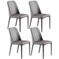 Contemporary Metal Dining Room Chairs Armless Parsons Chair for Home Use Light Gray 4 Piece Set Clearhalo ' kitchen&dining_furn' 'Dining Chairs' 'Dining Tables & Seating' 'dining_chair' 'furn' 'furn_dining_chair' 'Furniture' 'furniture_dining_chair' 'Kitchen & Dining Furniture' 'kitchen' 3740357