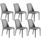 Contemporary Metal Dining Room Chairs Armless Parsons Chair for Home Use Light Gray 6 Piece Set Clearhalo ' kitchen&dining_furn' 'Dining Chairs' 'Dining Tables & Seating' 'dining_chair' 'furn' 'furn_dining_chair' 'Furniture' 'furniture_dining_chair' 'Kitchen & Dining Furniture' 'kitchen' 3740358