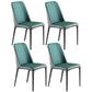 Contemporary Metal Dining Room Chairs Armless Parsons Chair for Home Use Green 4 Piece Set Clearhalo ' kitchen&dining_furn' 'Dining Chairs' 'Dining Tables & Seating' 'dining_chair' 'furn' 'furn_dining_chair' 'Furniture' 'furniture_dining_chair' 'Kitchen & Dining Furniture' 'kitchen' 3740362