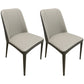 Contemporary Metal Dining Room Chairs Armless Parsons Chair for Home Use Grey 2 Piece Set Clearhalo ' kitchen&dining_furn' 'Dining Chairs' 'Dining Tables & Seating' 'dining_chair' 'furn' 'furn_dining_chair' 'Furniture' 'furniture_dining_chair' 'Kitchen & Dining Furniture' 'kitchen' 3740367