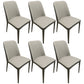 Contemporary Metal Dining Room Chairs Armless Parsons Chair for Home Use Grey 6 Piece Set Clearhalo ' kitchen&dining_furn' 'Dining Chairs' 'Dining Tables & Seating' 'dining_chair' 'furn' 'furn_dining_chair' 'Furniture' 'furniture_dining_chair' 'Kitchen & Dining Furniture' 'kitchen' 3740370