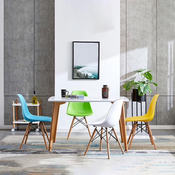 Contemporary Style Beech Wood Chair Solid Back Side Kitchen Dining Chairs Clearhalo ' kitchen&dining_furn' 'Dining Chairs' 'Dining Tables & Seating' 'dining_chair' 'Furniture' 'furniture_dining_chair' 'Kitchen & Dining Furniture' 'kitchen' 3740374