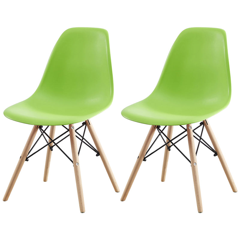 Contemporary Style Beech Wood Chair Solid Back Side Kitchen Dining Chairs Green Set of 2 Clearhalo ' kitchen&dining_furn' 'Dining Chairs' 'Dining Tables & Seating' 'dining_chair' 'Furniture' 'furniture_dining_chair' 'Kitchen & Dining Furniture' 'kitchen' 3740377