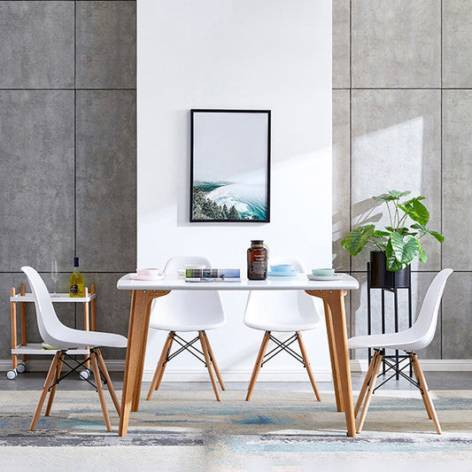 Contemporary Style Beech Wood Chair Solid Back Side Kitchen Dining Chairs Clearhalo ' kitchen&dining_furn' 'Dining Chairs' 'Dining Tables & Seating' 'dining_chair' 'Furniture' 'furniture_dining_chair' 'Kitchen & Dining Furniture' 'kitchen' 3740378