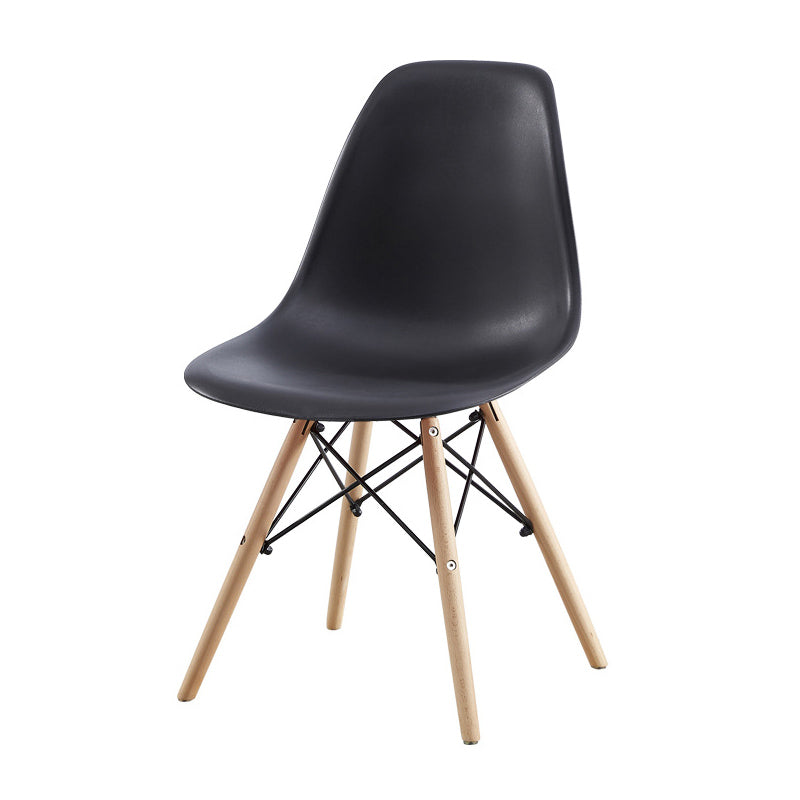 Contemporary Style Beech Wood Chair Solid Back Side Kitchen Dining Chairs Black 1 Piece Clearhalo ' kitchen&dining_furn' 'Dining Chairs' 'Dining Tables & Seating' 'dining_chair' 'Furniture' 'furniture_dining_chair' 'Kitchen & Dining Furniture' 'kitchen' 3740387