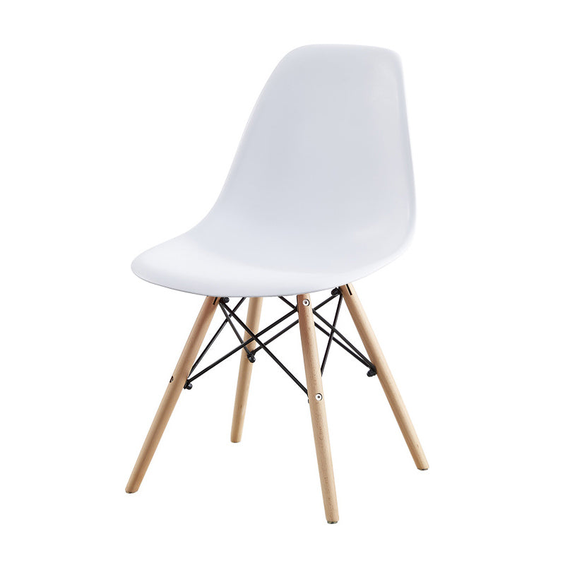 Contemporary Style Beech Wood Chair Solid Back Side Kitchen Dining Chairs White 1 Piece Clearhalo ' kitchen&dining_furn' 'Dining Chairs' 'Dining Tables & Seating' 'dining_chair' 'Furniture' 'furniture_dining_chair' 'Kitchen & Dining Furniture' 'kitchen' 3740393