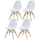 Contemporary Style Beech Wood Chair Solid Back Side Kitchen Dining Chairs White Set of 4 Clearhalo ' kitchen&dining_furn' 'Dining Chairs' 'Dining Tables & Seating' 'dining_chair' 'Furniture' 'furniture_dining_chair' 'Kitchen & Dining Furniture' 'kitchen' 3740396