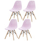 Contemporary Style Beech Wood Chair Solid Back Side Kitchen Dining Chairs Pink Set of 4 Clearhalo ' kitchen&dining_furn' 'Dining Chairs' 'Dining Tables & Seating' 'dining_chair' 'Furniture' 'furniture_dining_chair' 'Kitchen & Dining Furniture' 'kitchen' 3740399