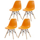 Contemporary Style Beech Wood Chair Solid Back Side Kitchen Dining Chairs Orange Set of 4 Clearhalo ' kitchen&dining_furn' 'Dining Chairs' 'Dining Tables & Seating' 'dining_chair' 'Furniture' 'furniture_dining_chair' 'Kitchen & Dining Furniture' 'kitchen' 3740402
