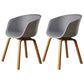 Contemporary Style Dining Room Chairs Kitchen Arm Chair with Wooden Legs Grey 2 Piece Set Clearhalo ' kitchen&dining_furn' 'Dining Chairs' 'Dining Tables & Seating' 'dining_chair' 'furn' 'furn_dining_chair' 'Furniture' 'furniture_dining_chair' 'Kitchen & Dining Furniture' 'kitchen' 3740414