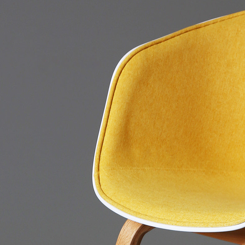 Contemporary Style Dining Room Chairs Kitchen Arm Chair with Wooden Legs Clearhalo ' kitchen&dining_furn' 'Dining Chairs' 'Dining Tables & Seating' 'dining_chair' 'furn' 'furn_dining_chair' 'Furniture' 'furniture_dining_chair' 'Kitchen & Dining Furniture' 'kitchen' 3740425