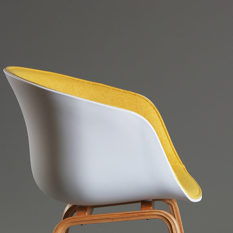 Contemporary Style Dining Room Chairs Kitchen Arm Chair with Wooden Legs Clearhalo ' kitchen&dining_furn' 'Dining Chairs' 'Dining Tables & Seating' 'dining_chair' 'furn' 'furn_dining_chair' 'Furniture' 'furniture_dining_chair' 'Kitchen & Dining Furniture' 'kitchen' 3740426