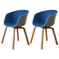 Contemporary Style Dining Room Chairs Kitchen Arm Chair with Wooden Legs Blue 2 Piece Set Clearhalo ' kitchen&dining_furn' 'Dining Chairs' 'Dining Tables & Seating' 'dining_chair' 'furn' 'furn_dining_chair' 'Furniture' 'furniture_dining_chair' 'Kitchen & Dining Furniture' 'kitchen' 3740427