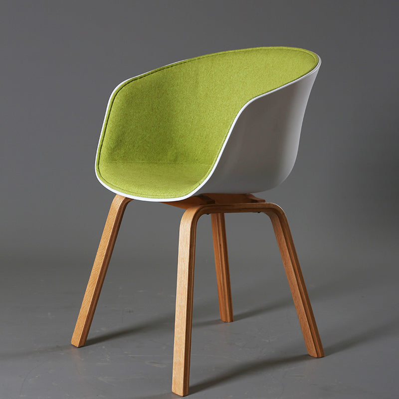 Contemporary Style Dining Room Chairs Kitchen Arm Chair with Wooden Legs Turquoise 1 Piece Clearhalo ' kitchen&dining_furn' 'Dining Chairs' 'Dining Tables & Seating' 'dining_chair' 'furn' 'furn_dining_chair' 'Furniture' 'furniture_dining_chair' 'Kitchen & Dining Furniture' 'kitchen' 3740431