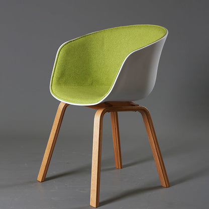 Contemporary Style Dining Room Chairs Kitchen Arm Chair with Wooden Legs Turquoise 1 Piece Clearhalo ' kitchen&dining_furn' 'Dining Chairs' 'Dining Tables & Seating' 'dining_chair' 'furn' 'furn_dining_chair' 'Furniture' 'furniture_dining_chair' 'Kitchen & Dining Furniture' 'kitchen' 3740431