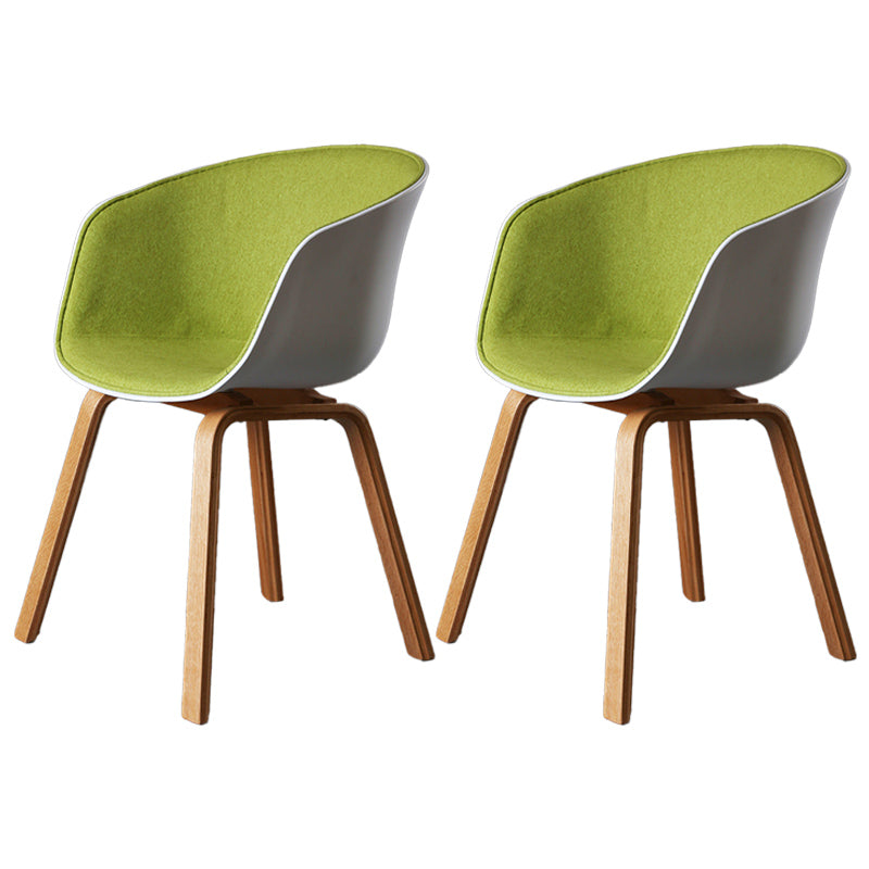 Contemporary Style Dining Room Chairs Kitchen Arm Chair with Wooden Legs Turquoise 2 Piece Set Clearhalo ' kitchen&dining_furn' 'Dining Chairs' 'Dining Tables & Seating' 'dining_chair' 'furn' 'furn_dining_chair' 'Furniture' 'furniture_dining_chair' 'Kitchen & Dining Furniture' 'kitchen' 3740432