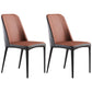 Contemporary Metal Dining Room Chairs Parsons Armless Chair for Home Use Crimson 2 Piece Set Clearhalo ' kitchen&dining_furn' 'Dining Chairs' 'Dining Tables & Seating' 'dining_chair' 'furn' 'furn_dining_chair' 'Furniture' 'furniture_dining_chair' 'Kitchen & Dining Furniture' 'kitchen' 3740436