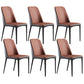 Contemporary Metal Dining Room Chairs Parsons Armless Chair for Home Use Crimson 6 Piece Set Clearhalo ' kitchen&dining_furn' 'Dining Chairs' 'Dining Tables & Seating' 'dining_chair' 'furn' 'furn_dining_chair' 'Furniture' 'furniture_dining_chair' 'Kitchen & Dining Furniture' 'kitchen' 3740439