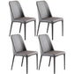Contemporary Metal Dining Room Chairs Parsons Armless Chair for Home Use Light Gray 4 Piece Set Clearhalo ' kitchen&dining_furn' 'Dining Chairs' 'Dining Tables & Seating' 'dining_chair' 'furn' 'furn_dining_chair' 'Furniture' 'furniture_dining_chair' 'Kitchen & Dining Furniture' 'kitchen' 3740449