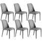 Contemporary Metal Dining Room Chairs Parsons Armless Chair for Home Use Light Gray 6 Piece Set Clearhalo ' kitchen&dining_furn' 'Dining Chairs' 'Dining Tables & Seating' 'dining_chair' 'furn' 'furn_dining_chair' 'Furniture' 'furniture_dining_chair' 'Kitchen & Dining Furniture' 'kitchen' 3740452