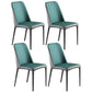 Contemporary Metal Dining Room Chairs Parsons Armless Chair for Home Use Green 4 Piece Set Clearhalo ' kitchen&dining_furn' 'Dining Chairs' 'Dining Tables & Seating' 'dining_chair' 'furn' 'furn_dining_chair' 'Furniture' 'furniture_dining_chair' 'Kitchen & Dining Furniture' 'kitchen' 3740456