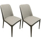 Contemporary Metal Dining Room Chairs Parsons Armless Chair for Home Use Cream Gray 2 Piece Set Clearhalo ' kitchen&dining_furn' 'Dining Chairs' 'Dining Tables & Seating' 'dining_chair' 'furn' 'furn_dining_chair' 'Furniture' 'furniture_dining_chair' 'Kitchen & Dining Furniture' 'kitchen' 3740459