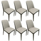 Contemporary Metal Dining Room Chairs Parsons Armless Chair for Home Use Cream Gray 6 Piece Set Clearhalo ' kitchen&dining_furn' 'Dining Chairs' 'Dining Tables & Seating' 'dining_chair' 'furn' 'furn_dining_chair' 'Furniture' 'furniture_dining_chair' 'Kitchen & Dining Furniture' 'kitchen' 3740461