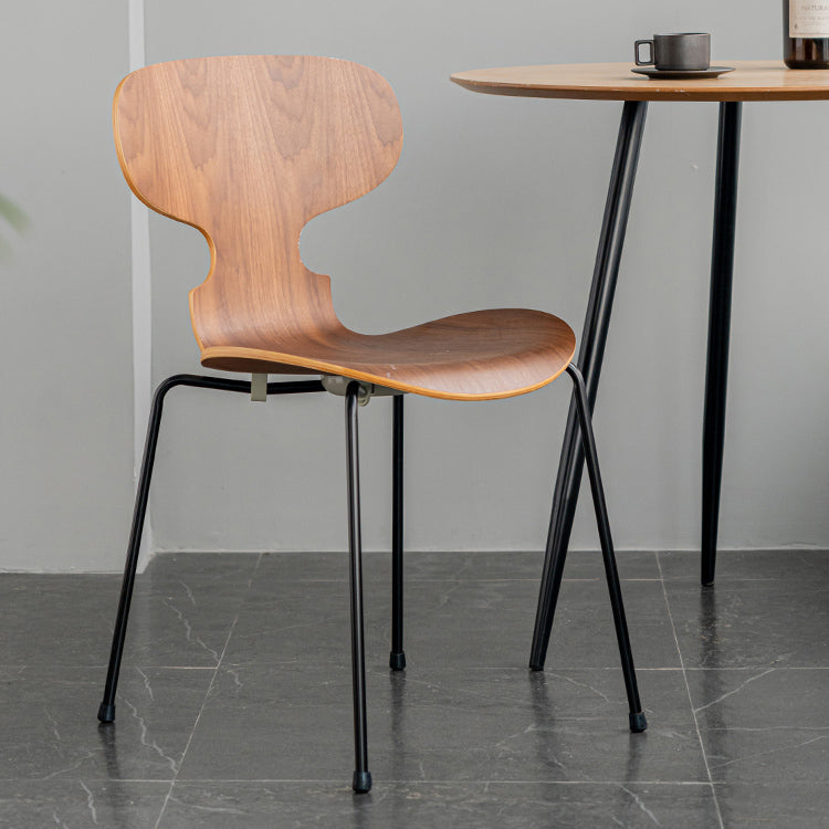 Industrial Style Metal Legs Dining Chairs Solid Back Armless Chairs for Home Clearhalo ' kitchen&dining_furn' 'Dining Chairs' 'Dining Tables & Seating' 'dining_chair' 'furn' 'furn_dining_chair' 'Furniture' 'furniture_dining_chair' 'Kitchen & Dining Furniture' 'kitchen' 3740464