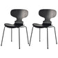 Industrial Style Metal Legs Dining Chairs Solid Back Armless Chairs for Home Black 2 Piece Set Black Clearhalo ' kitchen&dining_furn' 'Dining Chairs' 'Dining Tables & Seating' 'dining_chair' 'furn' 'furn_dining_chair' 'Furniture' 'furniture_dining_chair' 'Kitchen & Dining Furniture' 'kitchen' 3740465