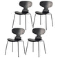 Industrial Style Metal Legs Dining Chairs Solid Back Armless Chairs for Home Black 4 Piece Set Black Clearhalo ' kitchen&dining_furn' 'Dining Chairs' 'Dining Tables & Seating' 'dining_chair' 'furn' 'furn_dining_chair' 'Furniture' 'furniture_dining_chair' 'Kitchen & Dining Furniture' 'kitchen' 3740466
