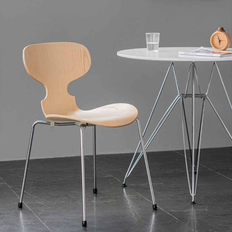 Industrial Style Metal Legs Dining Chairs Solid Back Armless Chairs for Home Clearhalo ' kitchen&dining_furn' 'Dining Chairs' 'Dining Tables & Seating' 'dining_chair' 'furn' 'furn_dining_chair' 'Furniture' 'furniture_dining_chair' 'Kitchen & Dining Furniture' 'kitchen' 3740467