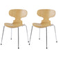 Industrial Style Metal Legs Dining Chairs Solid Back Armless Chairs for Home Wood 2 Piece Set Silver Clearhalo ' kitchen&dining_furn' 'Dining Chairs' 'Dining Tables & Seating' 'dining_chair' 'furn' 'furn_dining_chair' 'Furniture' 'furniture_dining_chair' 'Kitchen & Dining Furniture' 'kitchen' 3740486