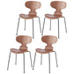 Industrial Style Metal Legs Dining Chairs Solid Back Armless Chairs for Home Walnut 4 Piece Set Black Clearhalo ' kitchen&dining_furn' 'Dining Chairs' 'Dining Tables & Seating' 'dining_chair' 'furn' 'furn_dining_chair' 'Furniture' 'furniture_dining_chair' 'Kitchen & Dining Furniture' 'kitchen' 3740490