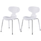 Industrial Style Metal Legs Dining Chairs Solid Back Armless Chairs for Home White 2 Piece Set Silver Clearhalo ' kitchen&dining_furn' 'Dining Chairs' 'Dining Tables & Seating' 'dining_chair' 'furn' 'furn_dining_chair' 'Furniture' 'furniture_dining_chair' 'Kitchen & Dining Furniture' 'kitchen' 3740492