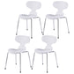 Industrial Style Metal Legs Dining Chairs Solid Back Armless Chairs for Home White 4 Piece Set Silver Clearhalo ' kitchen&dining_furn' 'Dining Chairs' 'Dining Tables & Seating' 'dining_chair' 'furn' 'furn_dining_chair' 'Furniture' 'furniture_dining_chair' 'Kitchen & Dining Furniture' 'kitchen' 3740493