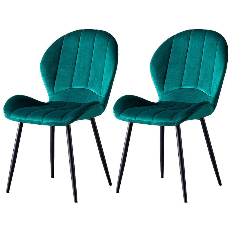 Home Scandinavian Side Chair Wingback Metal Upholstered Dining Room Chair Green 2 Piece Set Clearhalo ' kitchen&dining_furn' 'Dining Chairs' 'Dining Tables & Seating' 'dining_chair' 'furn' 'furn_dining_chair' 'Furniture' 'furniture_dining_chair' 'Kitchen & Dining Furniture' 'kitchen' 3740498