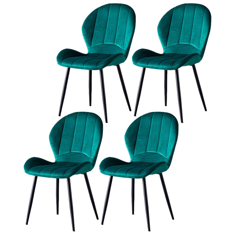 Home Scandinavian Side Chair Wingback Metal Upholstered Dining Room Chair Green 4 Piece Set Clearhalo ' kitchen&dining_furn' 'Dining Chairs' 'Dining Tables & Seating' 'dining_chair' 'furn' 'furn_dining_chair' 'Furniture' 'furniture_dining_chair' 'Kitchen & Dining Furniture' 'kitchen' 3740500