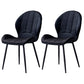 Home Scandinavian Side Chair Wingback Metal Upholstered Dining Room Chair Black 2 Piece Set Clearhalo ' kitchen&dining_furn' 'Dining Chairs' 'Dining Tables & Seating' 'dining_chair' 'furn' 'furn_dining_chair' 'Furniture' 'furniture_dining_chair' 'Kitchen & Dining Furniture' 'kitchen' 3740504