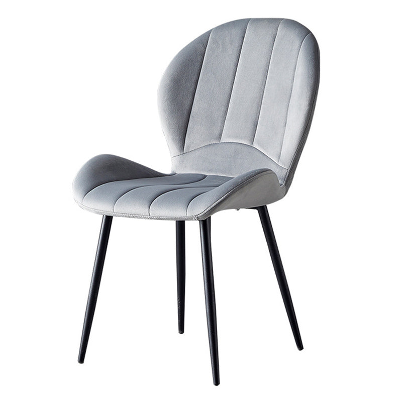 Home Scandinavian Side Chair Wingback Metal Upholstered Dining Room Chair Clearhalo ' kitchen&dining_furn' 'Dining Chairs' 'Dining Tables & Seating' 'dining_chair' 'furn' 'furn_dining_chair' 'Furniture' 'furniture_dining_chair' 'Kitchen & Dining Furniture' 'kitchen' 3740506