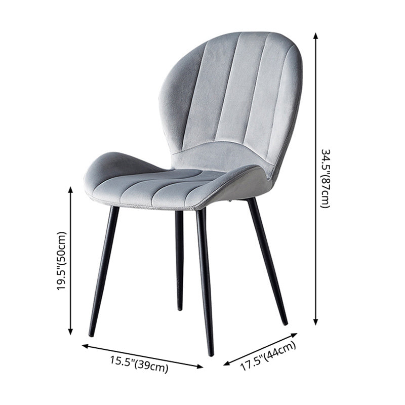 Home Scandinavian Side Chair Wingback Metal Upholstered Dining Room Chair Clearhalo ' kitchen&dining_furn' 'Dining Chairs' 'Dining Tables & Seating' 'dining_chair' 'furn' 'furn_dining_chair' 'Furniture' 'furniture_dining_chair' 'Kitchen & Dining Furniture' 'kitchen' 3740516
