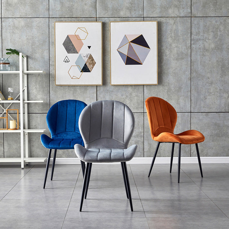 Home Scandinavian Side Chair Wingback Metal Upholstered Dining Room Chair Clearhalo ' kitchen&dining_furn' 'Dining Chairs' 'Dining Tables & Seating' 'dining_chair' 'furn' 'furn_dining_chair' 'Furniture' 'furniture_dining_chair' 'Kitchen & Dining Furniture' 'kitchen' 3740517