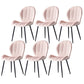 Home Scandinavian Side Chair Wingback Metal Upholstered Dining Room Chair Pink 6 Piece Set Clearhalo ' kitchen&dining_furn' 'Dining Chairs' 'Dining Tables & Seating' 'dining_chair' 'furn' 'furn_dining_chair' 'Furniture' 'furniture_dining_chair' 'Kitchen & Dining Furniture' 'kitchen' 3740520