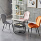 Home Scandinavian Side Chair Wingback Metal Upholstered Dining Room Chair Clearhalo ' kitchen&dining_furn' 'Dining Chairs' 'Dining Tables & Seating' 'dining_chair' 'furn' 'furn_dining_chair' 'Furniture' 'furniture_dining_chair' 'Kitchen & Dining Furniture' 'kitchen' 3740521